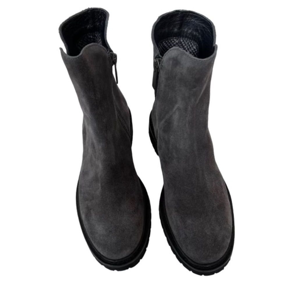 Aquatalia Madelyn Gray Suede Weatherproof Ankle Boots US 6 EU 36 New No Box